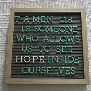 Letter Board with Inspirational Quote